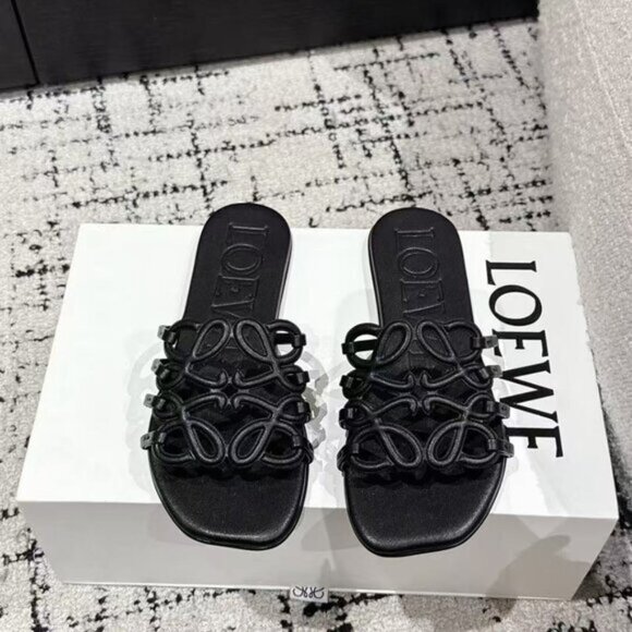 Loewe Women's Black Slide Slippers - Picture 1 of 6